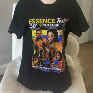 Black Graphic Tee - Essence Festival Design
